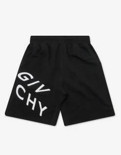 Givenchy Black Refracted Logo Sweat Shorts Clothing