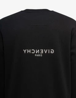 Givenchy Clothing Black Reverse Logo Sweatshirt