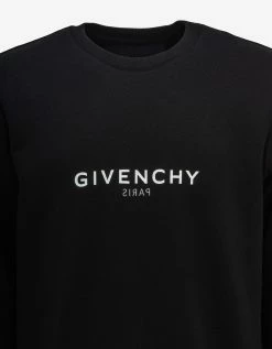 Givenchy Clothing Black Reverse Logo Sweatshirt