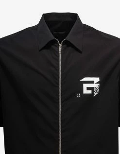 Givenchy Clothing Black Short Sleeve Zip Shirt