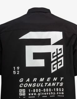 Givenchy Clothing Black Short Sleeve Zip Shirt