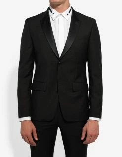 Givenchy Clothing Black Suit With Silk Trim
