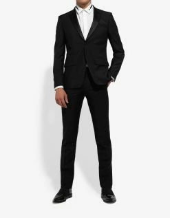 Givenchy Clothing Black Suit With Silk Trim
