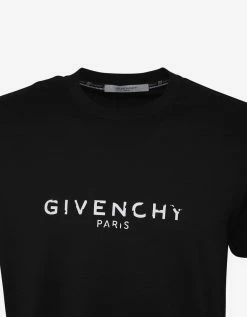 Givenchy Clothing Black Vintage Logo Slim Fit T-Shirt