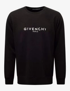 Givenchy Black Vintage Logo Sweatshirt Clothing