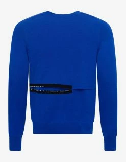 Givenchy Clothing Blue Cut Out Detail Wool Sweater