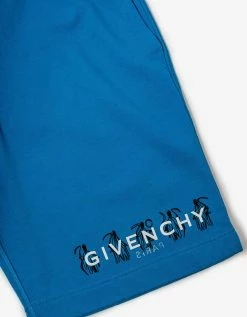 Givenchy Sweats Blue Josh Smith 4G Reaper Reverse Logo Bermuda Shorts
