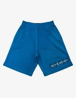 Givenchy Sweats Blue Josh Smith 4G Reaper Reverse Logo Bermuda Shorts