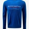 Givenchy Clothing Blue Logo Label Sweater