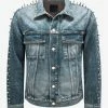 Givenchy Blue Vintage Denim Jacket With Studs Coats And Jackets