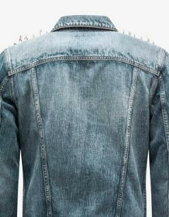 Givenchy Blue Vintage Denim Jacket With Studs Coats And Jackets