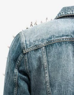 Givenchy Blue Vintage Denim Jacket With Studs Coats And Jackets