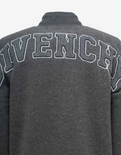 Promo 💯 Givenchy Clothing Grey College Logo Bomber Jacket 🌟 11 Givenchy Clothing Grey College Logo Bomber Jacket