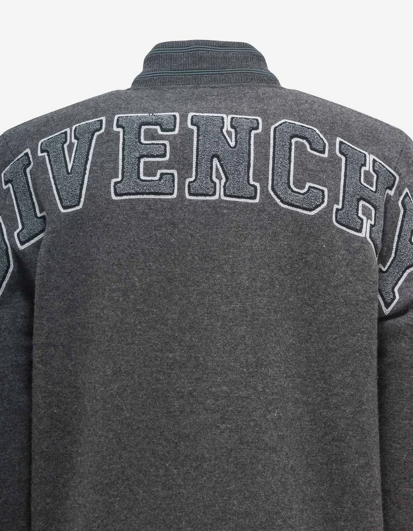 Promo 💯 Givenchy Clothing Grey College Logo Bomber Jacket 🌟 6 Givenchy Clothing Grey College Logo Bomber Jacket