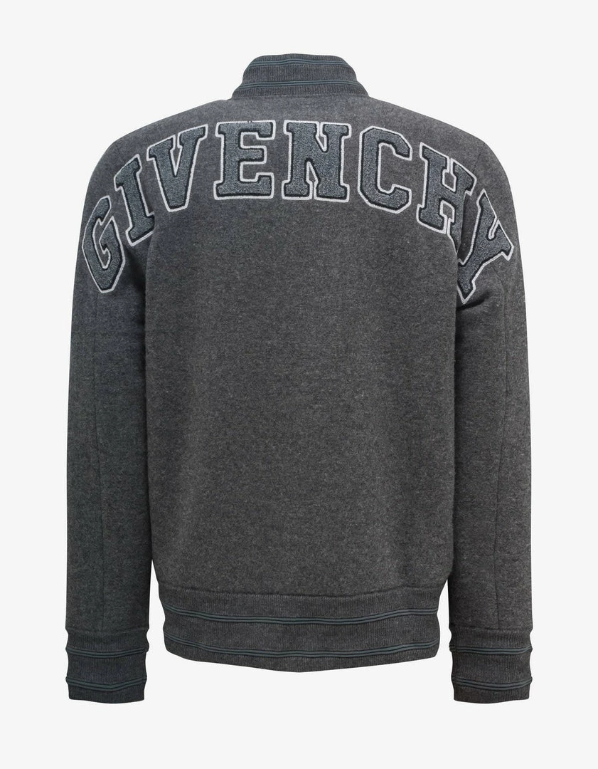 Promo 💯 Givenchy Clothing Grey College Logo Bomber Jacket 🌟 4 Givenchy Clothing Grey College Logo Bomber Jacket