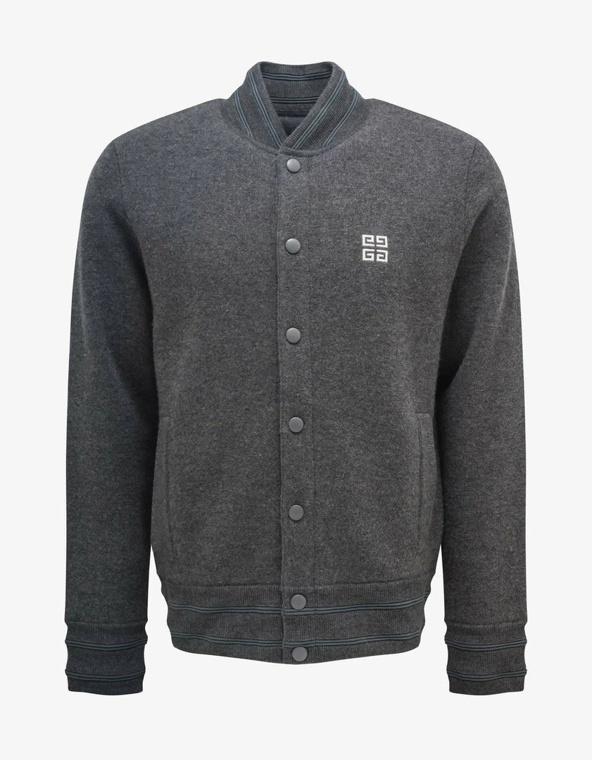 Promo 💯 Givenchy Clothing Grey College Logo Bomber Jacket 🌟 3 Givenchy Clothing Grey College Logo Bomber Jacket