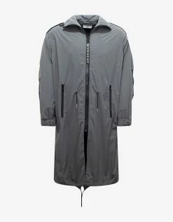 Givenchy Grey Reflective Nylon Parka Clothing