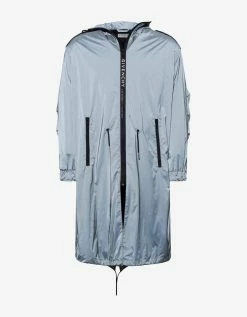 Givenchy Grey Reflective Nylon Parka Clothing