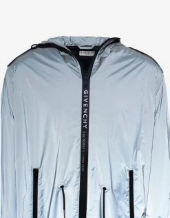 Givenchy Grey Reflective Nylon Parka Clothing
