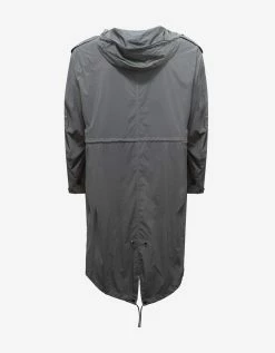 Givenchy Grey Reflective Nylon Parka Clothing