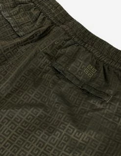 Givenchy Khaki 4G Logo Nylon Track Pants Clothing