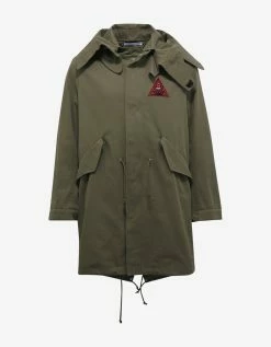 Givenchy Clothing Khaki Parka With Eye Embroidery