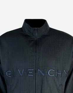 Cheap ✔️ Givenchy Midnight Blue 4G Logo Nylon Track Jacket 👏 8 Givenchy Midnight Blue 4G Logo Nylon Track Jacket