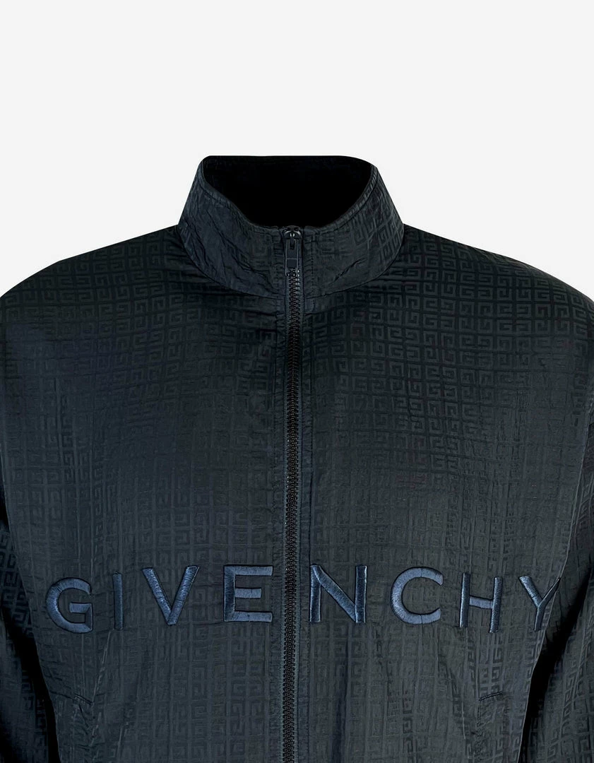 Cheap ✔️ Givenchy Midnight Blue 4G Logo Nylon Track Jacket 👏 5 Givenchy Midnight Blue 4G Logo Nylon Track Jacket