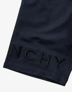 Givenchy Night Blue 4G Embroidery Sweat Shorts Clothing