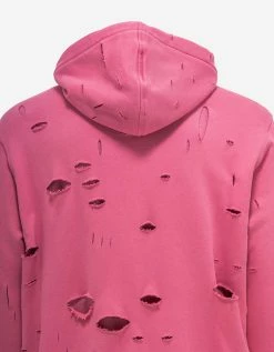 Wholesale ❤️ Givenchy Pink Archetype Logo Destroyed Hoodie Clothing 🌟 9 Givenchy Pink Archetype Logo Destroyed Hoodie Clothing