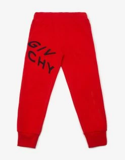Givenchy Clothing Red Refracted Logo Sweat Pants