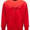 Givenchy Clothing Red Rip Detail Oversized Sweatshirt