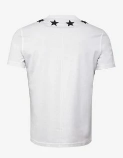 Givenchy White Cuban Fit T-Shirt With Stars Clothing