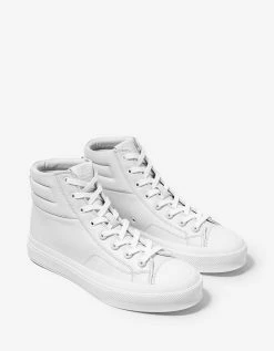 Givenchy White Leather City High Top Trainers