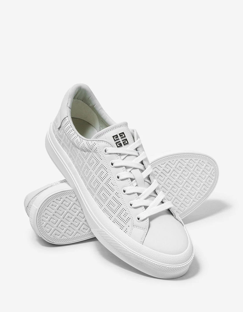 Cheap ✔️ Givenchy White Perforated Logo City Sport Trainers ✨ 8 Givenchy White Perforated Logo City Sport Trainers