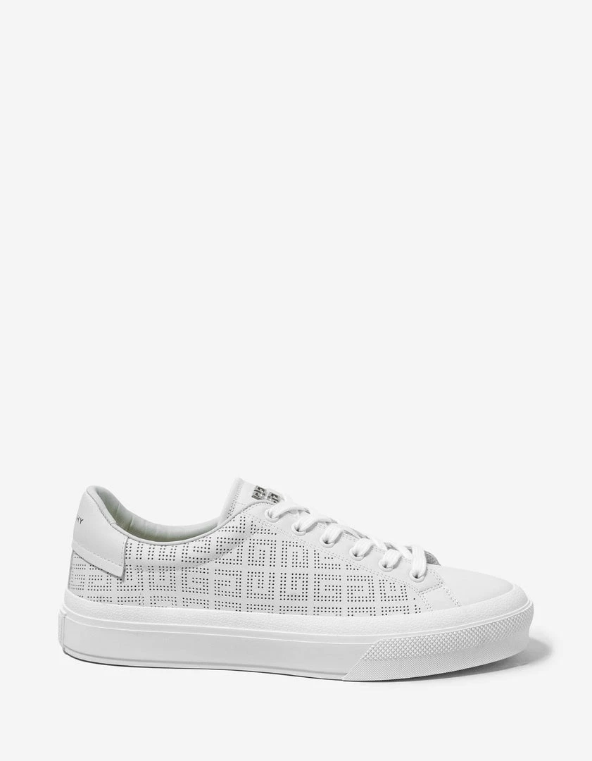 Cheap ✔️ Givenchy White Perforated Logo City Sport Trainers ✨ 4 Givenchy White Perforated Logo City Sport Trainers