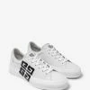 Givenchy White Tag-Effect Logo City Sport Trainers