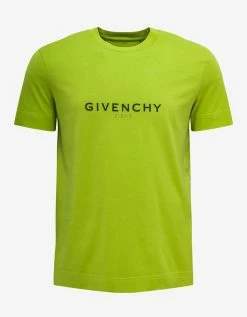 Givenchy Yellow Reverse Logo T-Shirt Clothing