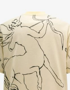 Jil Sander Clothing Beige Horoscope Graphic T-Shirt