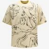 Jil Sander Clothing Beige Horoscope Graphic T-Shirt