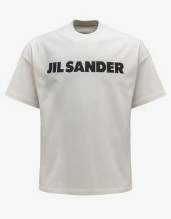 Jil Sander Natural White Logo T-Shirt