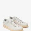 Jil Sander White Ecru Leather Trainers