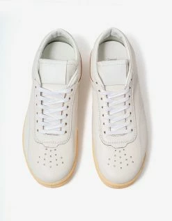 Jil Sander White Ecru Leather Trainers