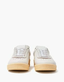 Jil Sander White Ecru Leather Trainers