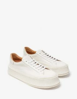 Jil Sander White Leather Trainers