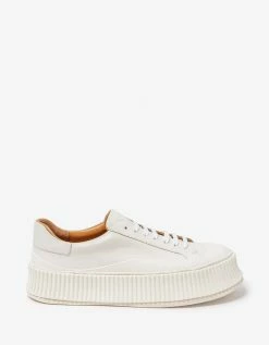 Jil Sander White Leather Trainers
