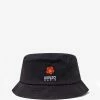 Kenzo Black 'Boke Flower' Crest Bucket Hat