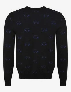 Kenzo Black Eye Monogram Wool-Blend Sweater