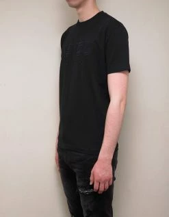 Kenzo Black Logo Embroidery T-Shirt Clothing