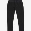 Kenzo Clothing Black Nylon Panel Logo Sweat Pants